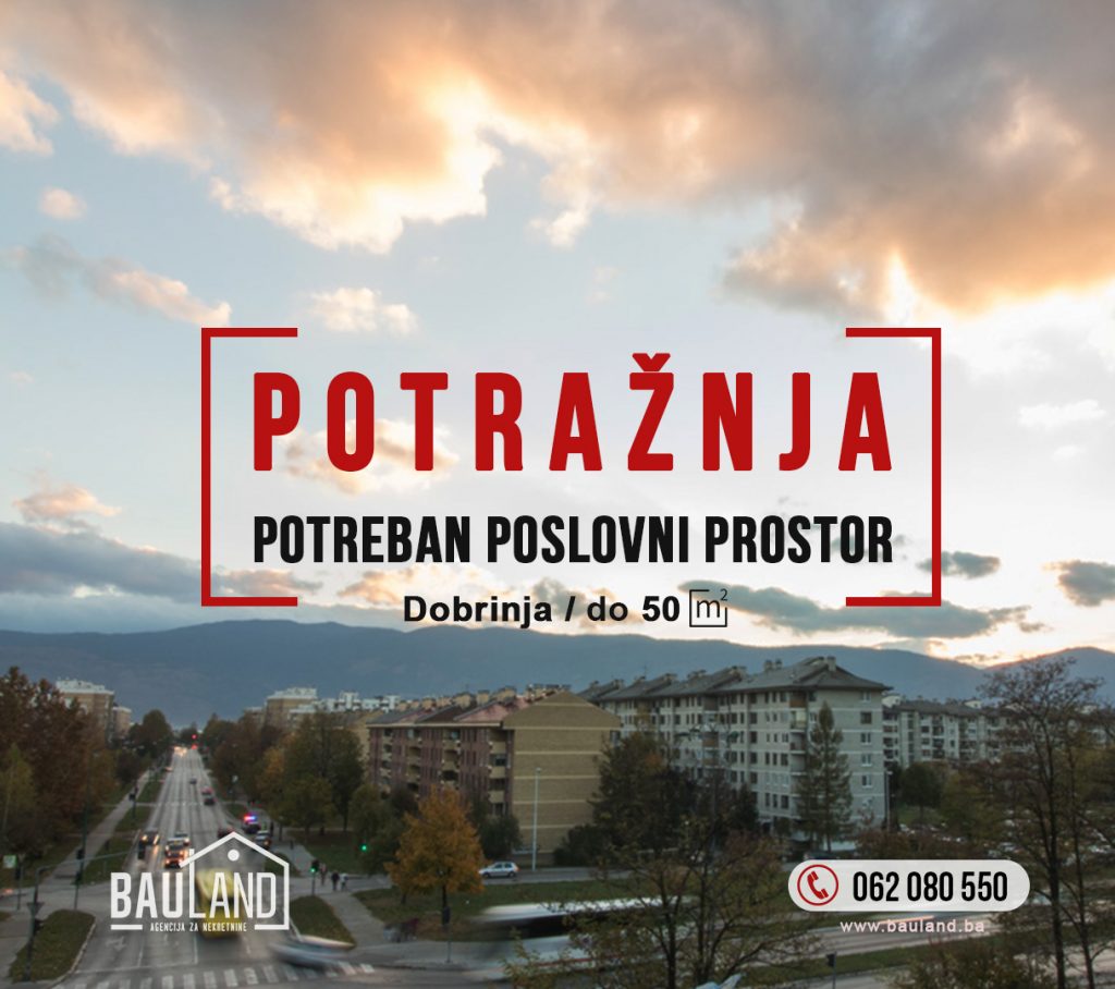 Potražujemo poslovni prostor na Dobrinji