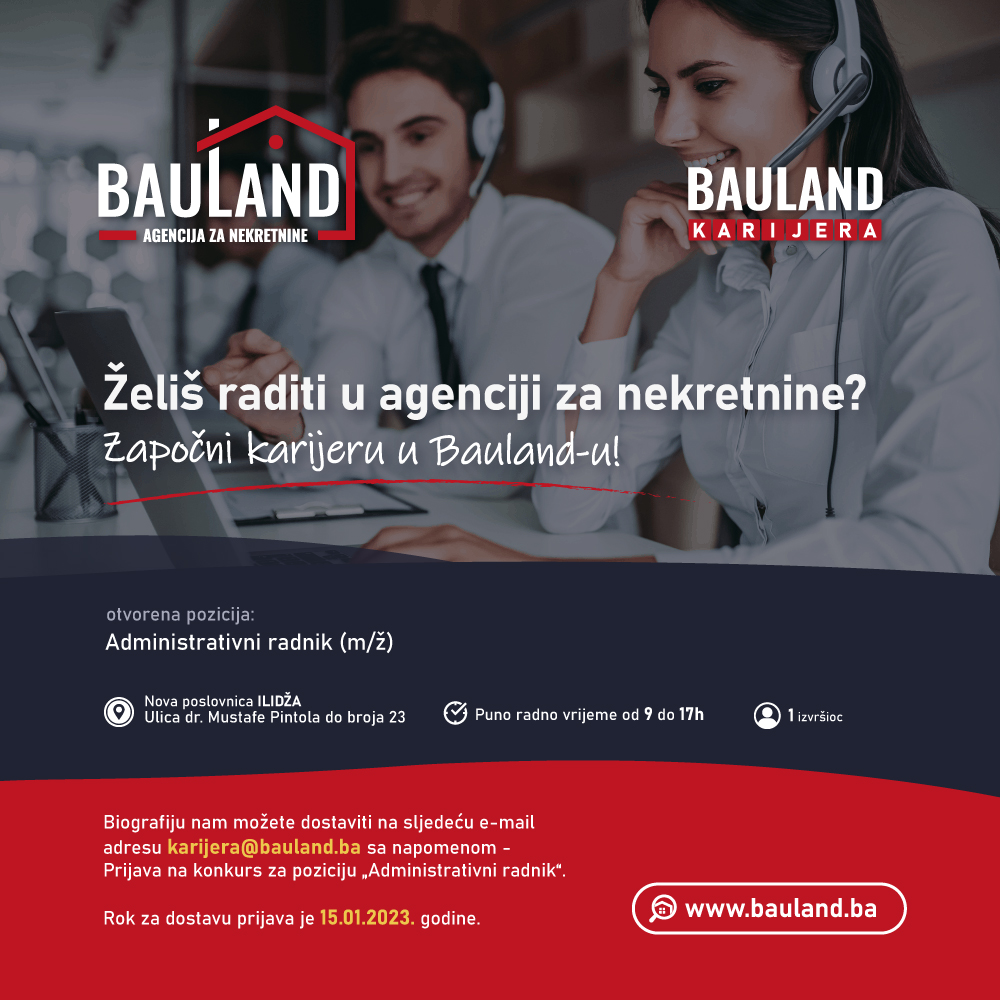 Želiš raditi u agenciji za nekretnine? Započni karijeru u Baulandu!